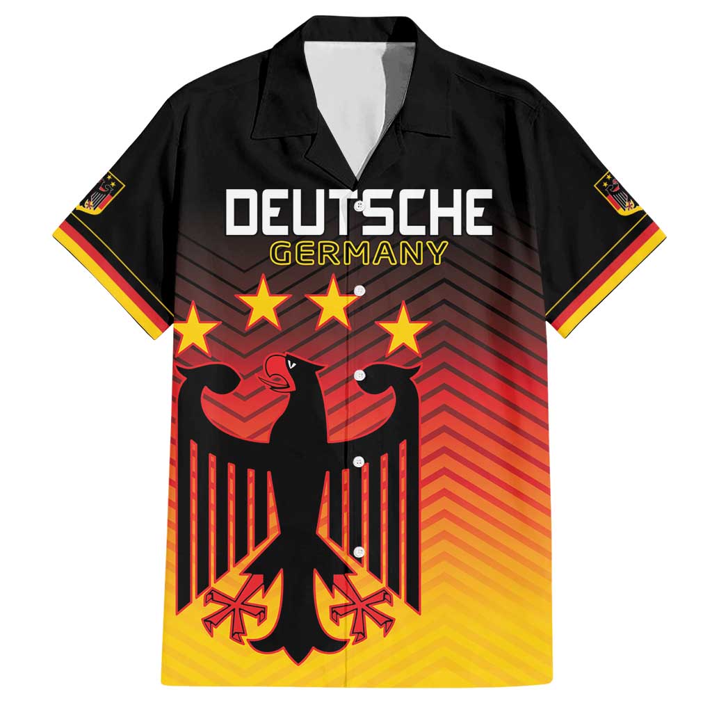 Custom Germany Football Hawaiian Shirt Special Black Eagle Flag Style - Wonder Print Shop