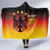 Custom Germany Football Hooded Blanket Special Black Eagle Flag Style