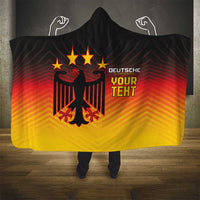 Germany hooded blanket with eagle emblem and stars, black hood, red-yellow gradient