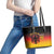 Custom Germany Football Leather Tote Bag Special Black Eagle Flag Style - Wonder Print Shop