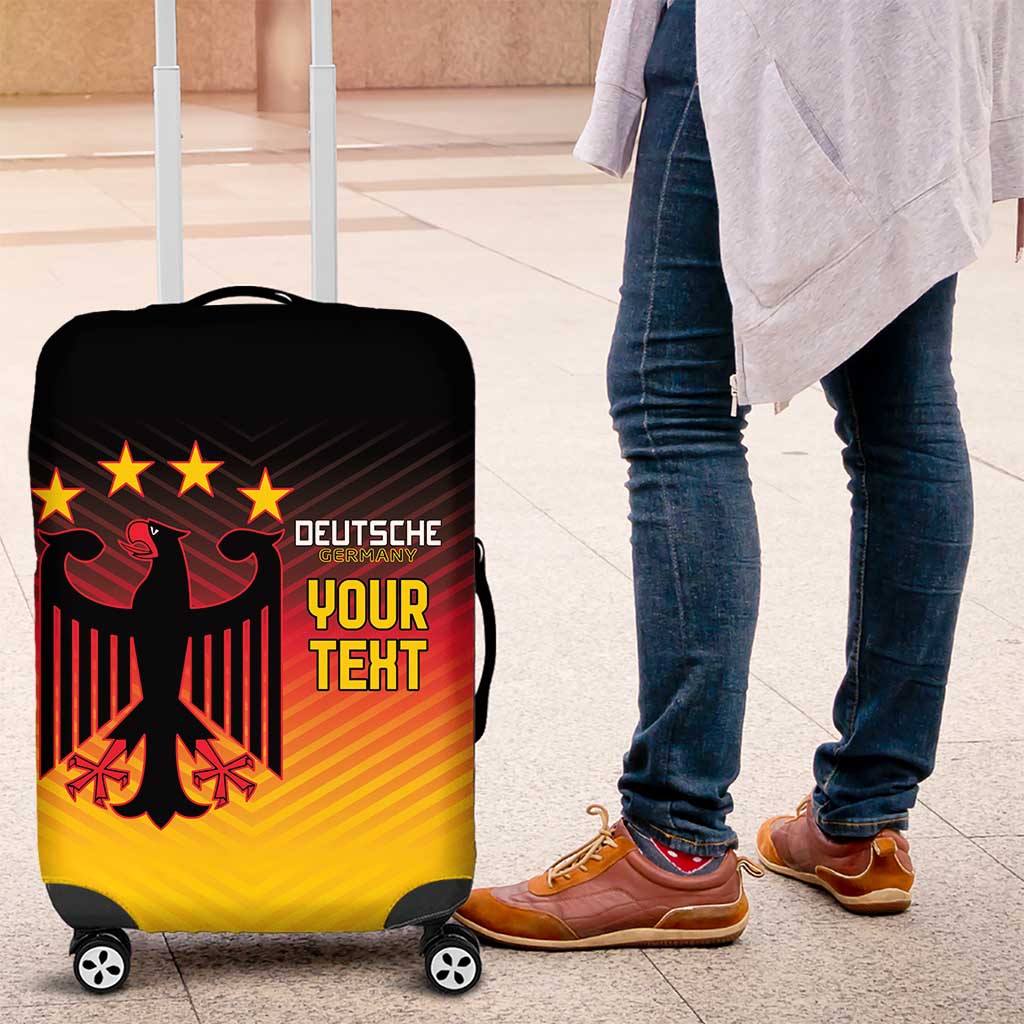 Custom Germany Football Luggage Cover Special Black Eagle Flag Style - Wonder Print Shop