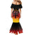 Custom Germany Football Mermaid Dress Special Black Eagle Flag Style - Wonder Print Shop