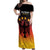 Custom Germany Football Off Shoulder Maxi Dress Special Black Eagle Flag Style - Wonder Print Shop