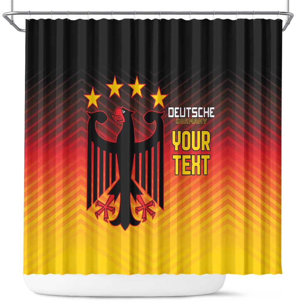 Custom Germany Football Shower Curtain Special Black Eagle Flag Style