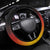 Germany Football Steering Wheel Cover Special Black Eagle Flag Style