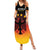 Custom Germany Football Summer Maxi Dress Special Black Eagle Flag Style