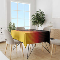 Germany football tablecloth with yellow-orange gradient and black eagle graphic