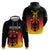 Custom Germany Football Zip Hoodie Special Black Eagle Flag Style