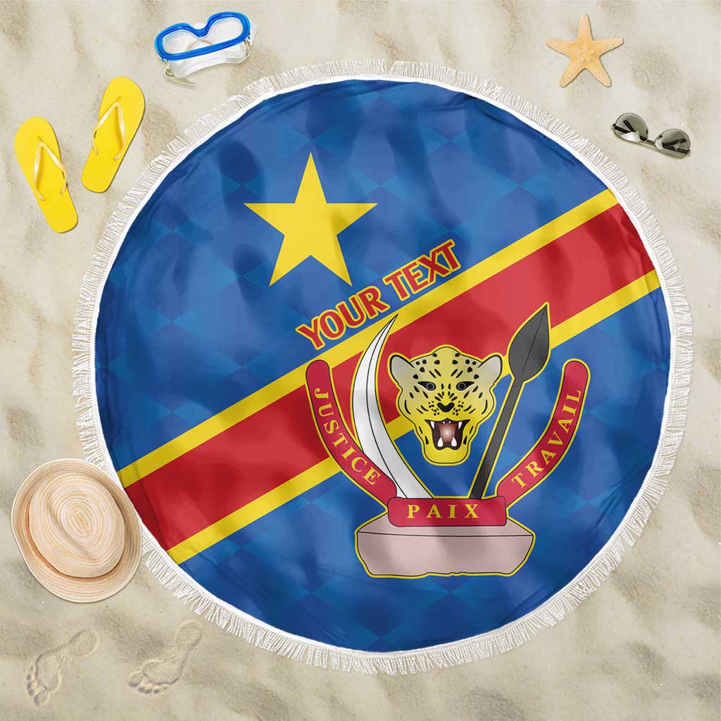 Democratic Republic of the Congo Personalized Beach Blanket Flag Style - Wonder Print Shop