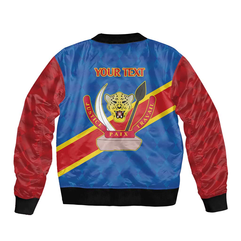 Democratic Republic of the Congo Personalized Bomber Jacket Flag Style - Wonder Print Shop