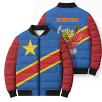 Africa DR of the Congo Personalized Bomber Puffer Jacket Flag Style