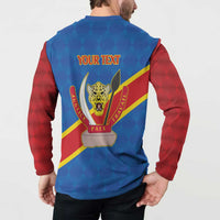 Democratic Republic of the Congo Personalized Button Sweatshirt Flag Style - Wonder Print Shop