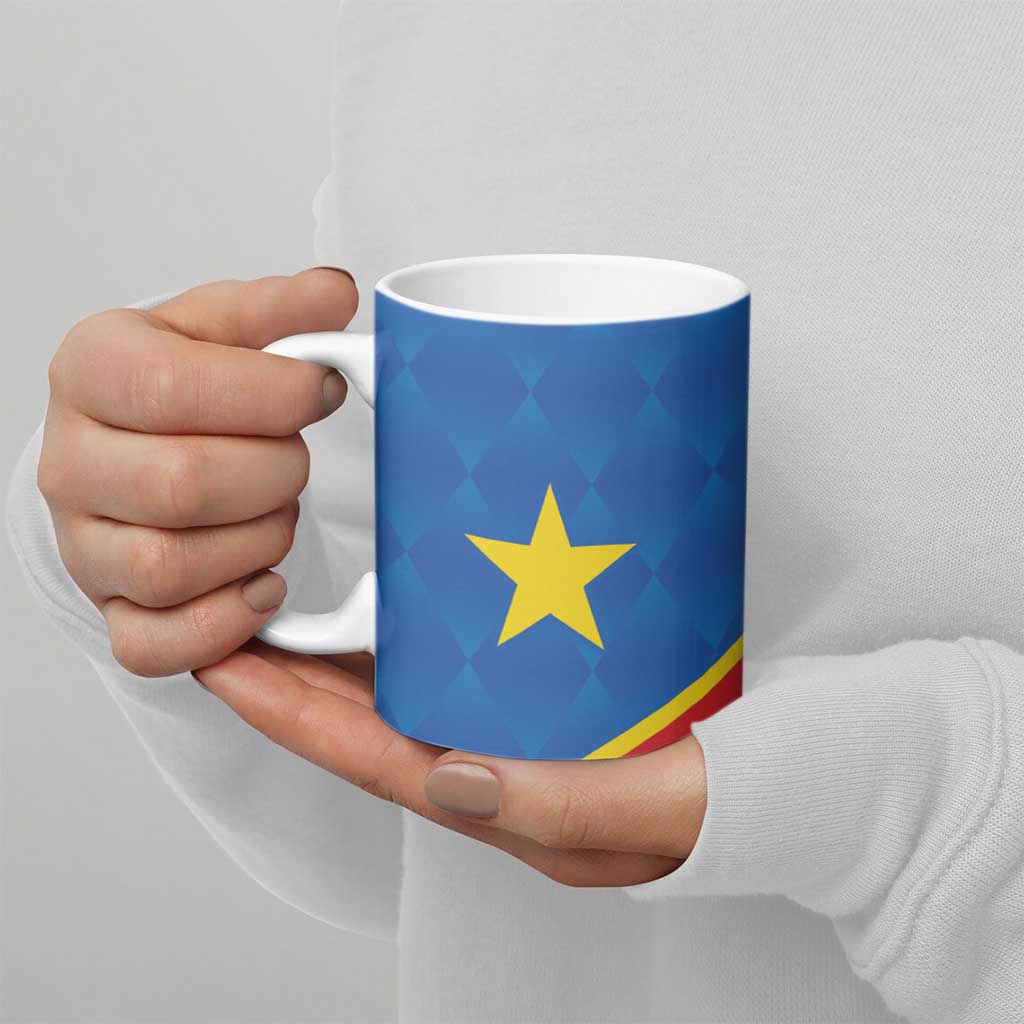 Africa DR of the Congo Personalized Ceramic Mug Flag Style