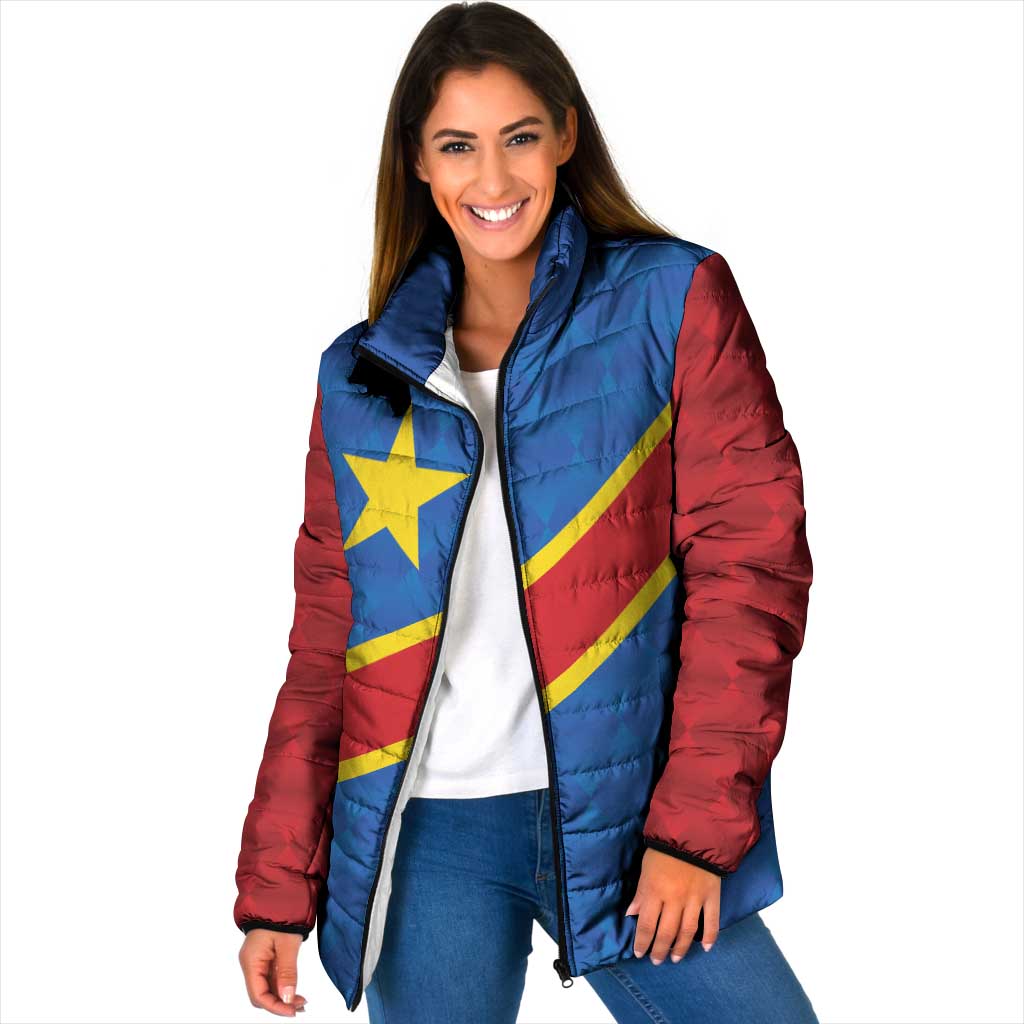 Africa DR of the Congo Personalized Padded Jacket Flag Style