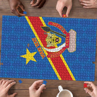 Africa DR of the Congo Personalized Puzzle Flag Style