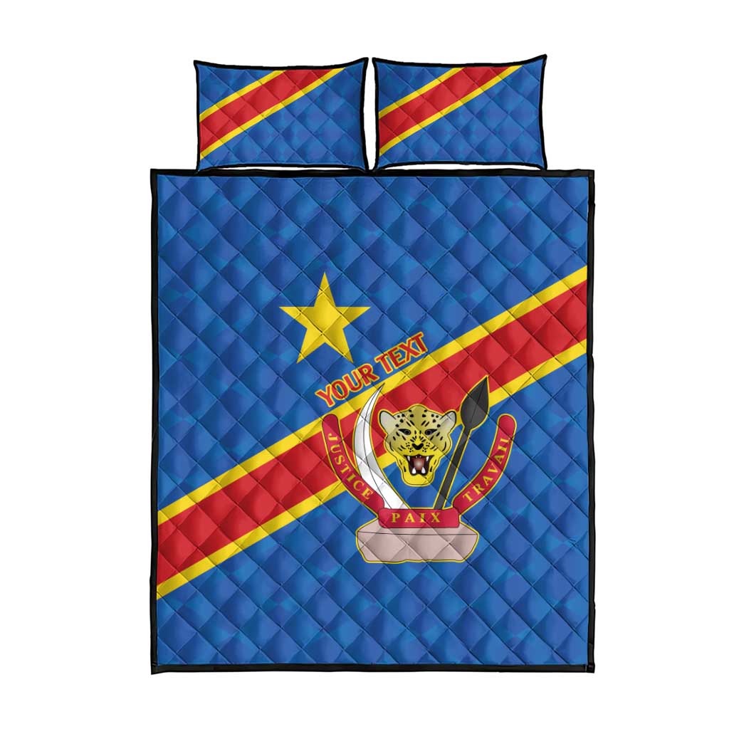 Democratic Republic of the Congo Personalized Quilt Bed Set Flag Style - Wonder Print Shop