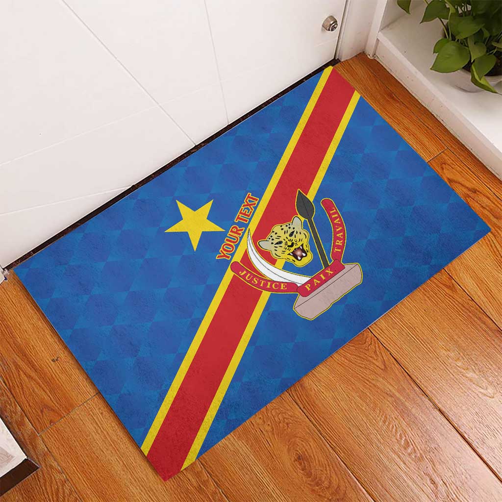 Democratic Republic of the Congo Personalized Rubber Doormat Flag Style - Wonder Print Shop