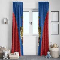 DR Congo Football Custom Window Curtain Blue Leopard Skin Pattern - Wonder Print Shop