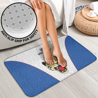 Africa DR Congo Football Custom Bathroom Set White Leopard Skin Pattern