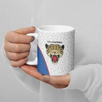 Africa DR Congo Football Custom Ceramic Mug White Leopard Skin Pattern