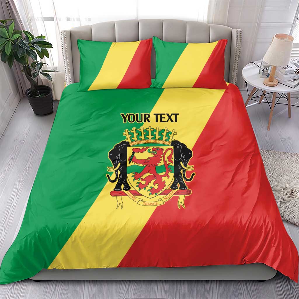 Republic of The Congo Personalized Bedding Set Simple Flag Style - Wonder Print Shop