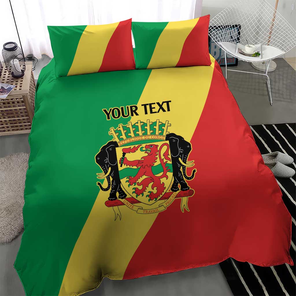Republic of The Congo Personalized Bedding Set Simple Flag Style - Wonder Print Shop
