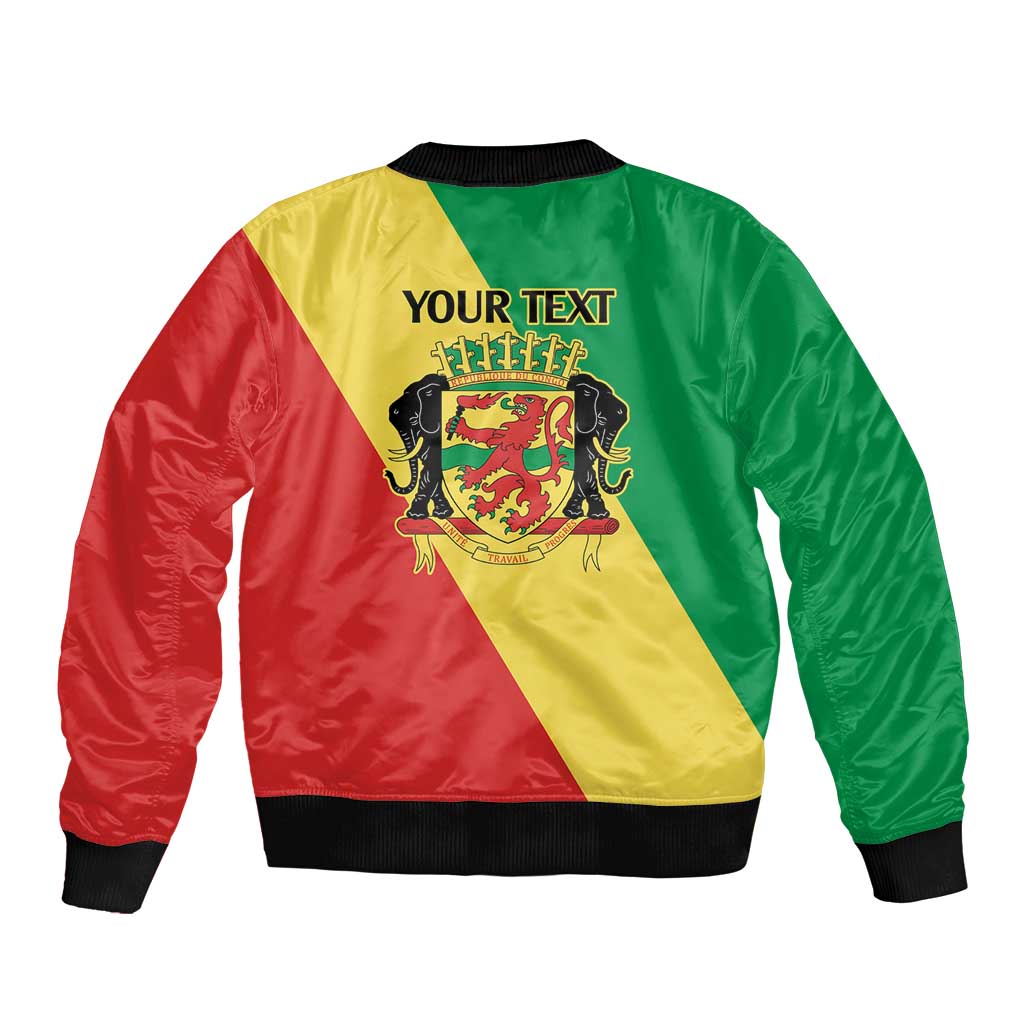 Republic of The Congo Personalized Bomber Jacket Simple Flag Style - Wonder Print Shop