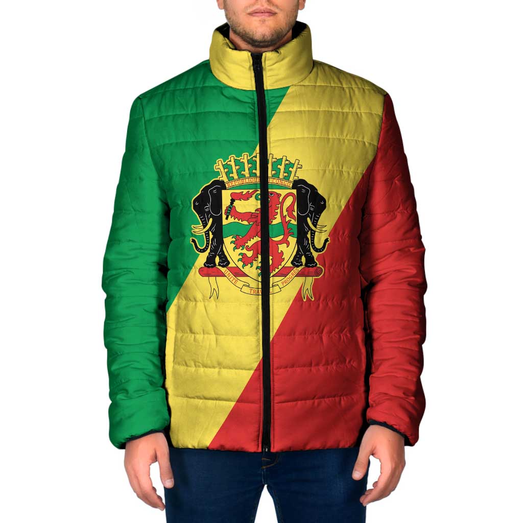 Republic of The Congo Personalized Padded Jacket Simple Flag Style