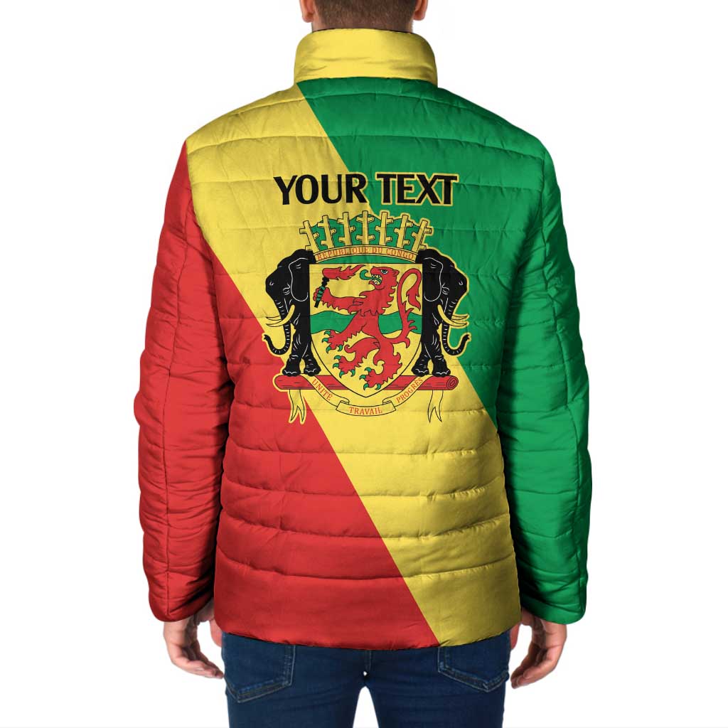 Republic of The Congo Personalized Padded Jacket Simple Flag Style