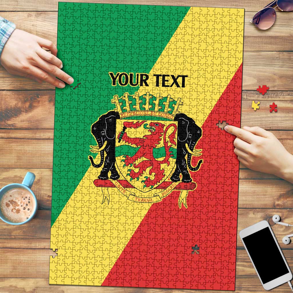 Republic of The Congo Personalized Puzzle Simple Flag Style