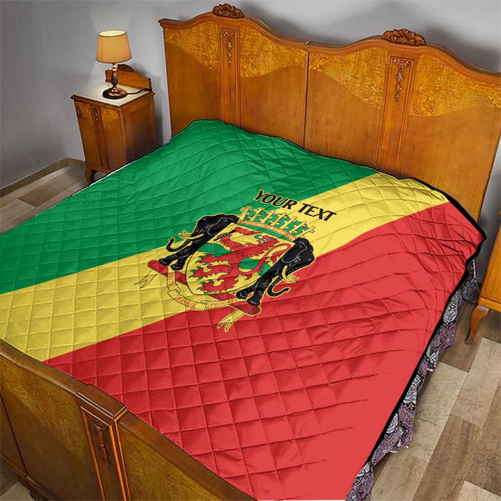 Republic of The Congo Personalized Quilt Simple Flag Style - Wonder Print Shop