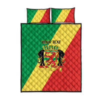 Republic of The Congo Personalized Quilt Bed Set Simple Flag Style - Wonder Print Shop