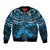 Custom Fiji Rugby Bomber Jacket Go Fijian Tapa Arty with World Cup Vibe LT9 - Wonder Print Shop