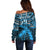 Custom Fiji Rugby Off Shoulder Sweater Go Fijian Tapa Arty with World Cup Vibe - Wonder Print Shop