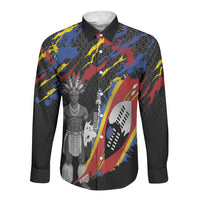 Swaziland Eswatini Somhlolo Day Long Sleeve Button Shirt Independence Day