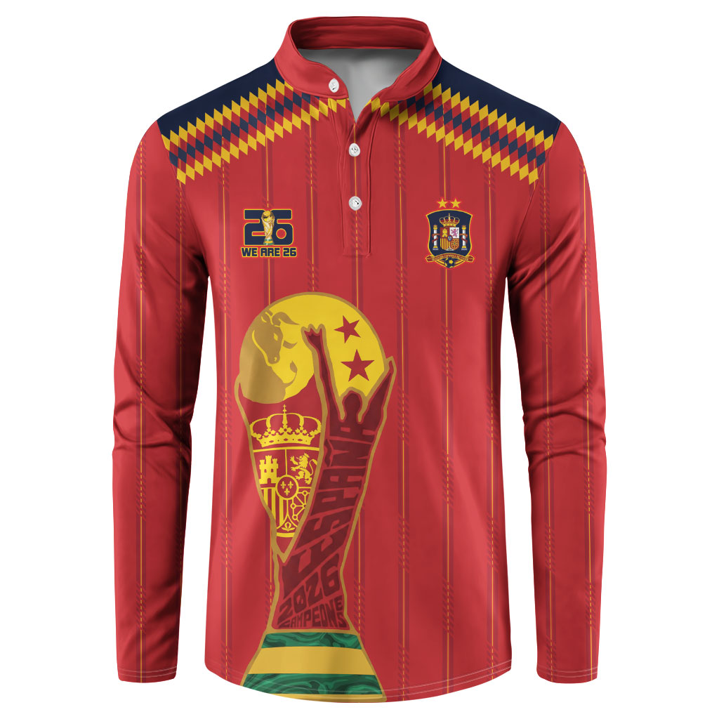 Spain Campeon del Mundo 2026 Button Sweatshirt La Furia Roja History Has Been Made