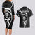 New Zealand Aotearoa Rugby Couples Matching Long Sleeve Bodycon Dress and Hawaiian Shirt Black Fern Maori Tribal Sporty Style LT9 - Wonder Print Shop