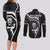 New Zealand Aotearoa Rugby Couples Matching Long Sleeve Bodycon Dress and Long Sleeve Button Shirts Black Fern Maori Tribal Sporty Style LT9 - Wonder Print Shop