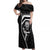 New Zealand Aotearoa Rugby Off Shoulder Maxi Dress Black Fern Maori Tribal Sporty Style - Wonder Print Shop