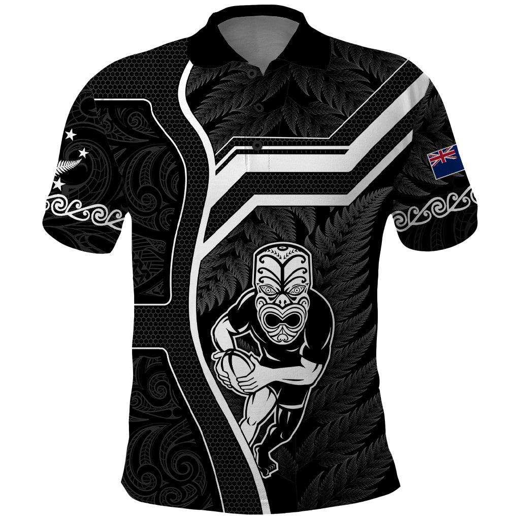 New Zealand Aotearoa Rugby Polo Shirt Black Fern Maori Tribal Sporty Style - Wonder Print Shop