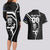 Custom New Zealand Aotearoa Rugby Couples Matching Long Sleeve Bodycon Dress and Hawaiian Shirt Black Fern Maori Tribal Sporty Style LT9 - Wonder Print Shop