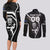 Custom New Zealand Aotearoa Rugby Couples Matching Long Sleeve Bodycon Dress and Long Sleeve Button Shirts Black Fern Maori Tribal Sporty Style LT9 - Wonder Print Shop