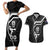 Custom New Zealand Aotearoa Rugby Couples Matching Short Sleeve Bodycon Dress and Hawaiian Shirt Black Fern Maori Tribal Sporty Style LT9 - Wonder Print Shop