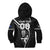 Custom New Zealand Aotearoa Rugby Kid Hoodie Black Fern Maori Tribal Sporty Style - Wonder Print Shop