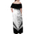 New Zealand Rugby Off Shoulder Maxi Dress Proud Aoteroa Stylised Maori Koru - Wonder Print Shop