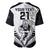 Custom New Zealand Rugby Baseball Jersey Proud Aoteroa Stylised Maori Koru LT9 - Wonder Print Shop