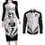 Custom New Zealand Rugby Couples Matching Long Sleeve Bodycon Dress and Long Sleeve Button Shirts Proud Aoteroa Stylised Maori Koru LT9 - Wonder Print Shop