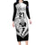 Custom New Zealand Rugby Long Sleeve Bodycon Dress Proud Aoteroa Stylised Maori Koru - Wonder Print Shop