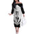 Custom New Zealand Rugby Off The Shoulder Long Sleeve Dress Proud Aoteroa Stylised Maori Koru - Wonder Print Shop