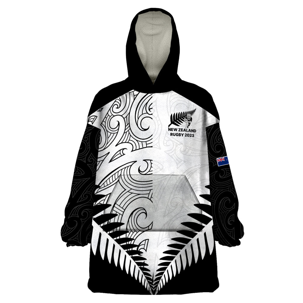 custom-new-zealand-rugby-wearable-blanket-hoodie-proud-aoteroa-stylised-maori-koru